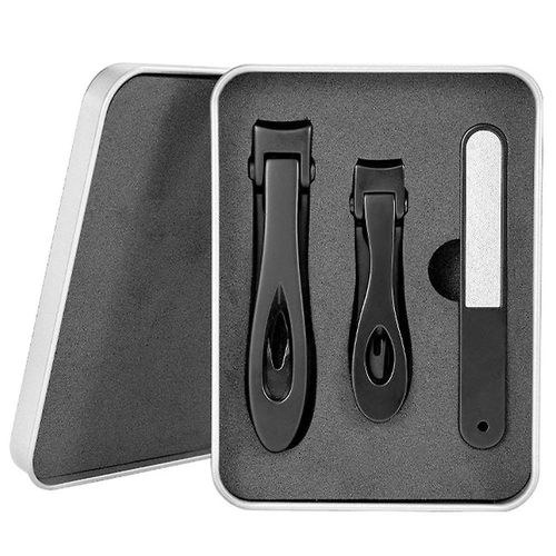 Ensemble De Coupe-Ongles Extra Larges Pour Ongles Épais Des Pieds Et Des Mains - Acier Inoxydable, Design Ergonomique, 3 Pièces 