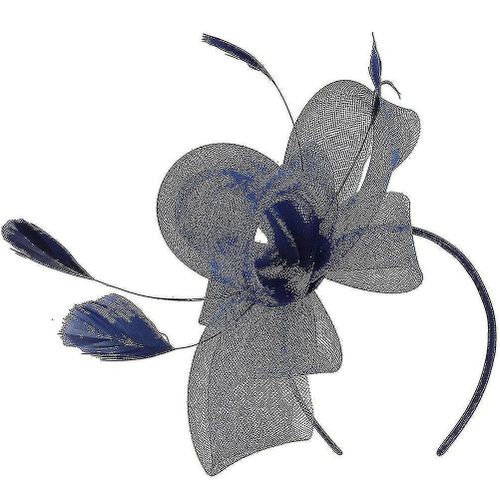 Chapeau Bibi Bleu Marine Pour Goûters, Mariages Et Occasions Spéciales ¿ Accessoire De Coiffure Élégant Pour Femmes Et Filles