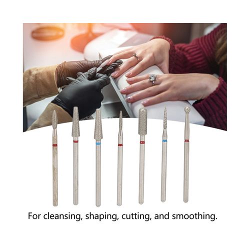 Ensemble De 7 Forets Pour Nail Art - Qualité Professionnelle Pour Le Soin, Le Retrait Et Le Polissage Des Ongles - Compatibilité Universelle 