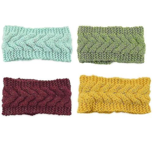Bandeaux Tricotés Confortables Pour Femmes Avec Boutons Pour Masques Faciaux - Chaleur Et Style Hivernaux - Lot De 4