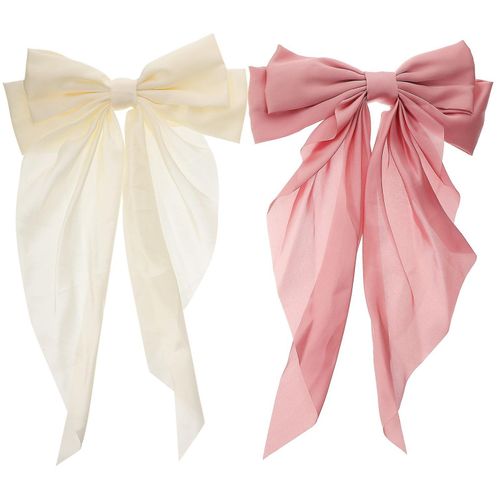 Lot De 2 Barrettes Élégantes À Gros N?Ud Pour Femmes Et Adolescentes ¿ Barrettes Chics Pour Fêtes, Mariages Et Style Quotidien