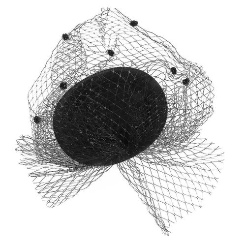 Chapeau Bibi Noir Chic Avec Voile ¿ Accessoire Élégant En Maille De Laine Pour Fêtes, Funérailles Et Événements Spéciaux