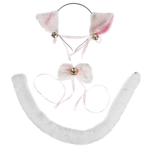 Ensemble De Déguisement Pour Chat : Oreilles, Serre-Tête, N?ud Papillon Et Queue Pour Cosplay, Fêtes Et Accessoires De Déguisement D'halloween