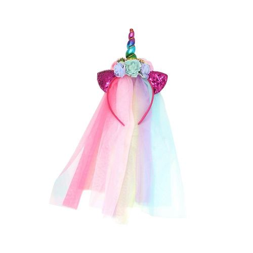 Serre-Tête Licorne Magique Avec Corne Arc-En-Ciel Et Tulle ¿ Parfait Pour Les Fêtes Et Déguisements De Filles ¿ Accessoire Multicolore