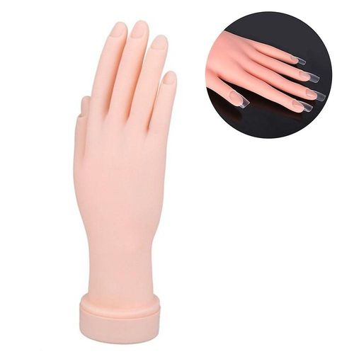 Main D'entraînement Flexible Pour Ongles En Acrylique - Mannequin Pliable Pour La Formation Et Les Techniques De Nail Art