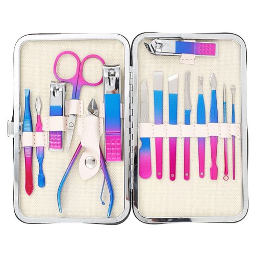 Kit Coupe-Ongles Professionnel - 15/18 Pièces En Acier Inoxydable Pour Manucure Et Pédicure, Soins Des Mains, Du Visage Et Des Pieds 