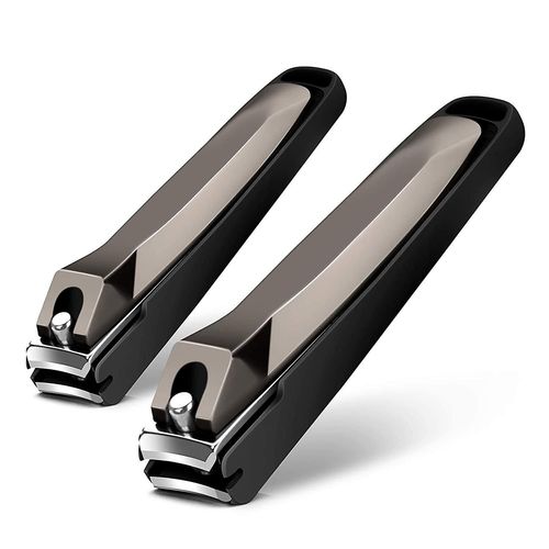 Ensemble De Coupe-Ongles Anti-Éclaboussures : 2 Coupe-Ongles Pour Les Mains Et Les Pieds Avec Récupérateur, Lames Tranchantes Et Lime Intégrée 