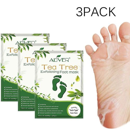 Masque Exfoliant Pour Les Pieds À L'arbre À Thé - Lot De 3 Pour Des Pieds Doux Et Lisses - Exfoliation En Profondeur Pour Hommes Et Femmes