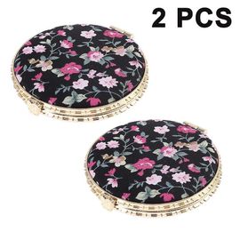 Lot De 2 Mini Miroirs De Maquillage Portables ¿ Double Face, Pliables, Design Élégant, Reflet Clair, Parfait Pour Les Voyages 