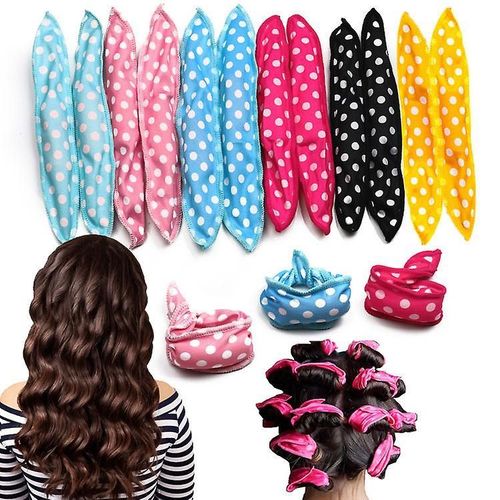 Lot De 12 Bigoudis Chauffants Pour Cheveux Longs, Confortables Et Réutilisables, 6 Couleurs Disponibles