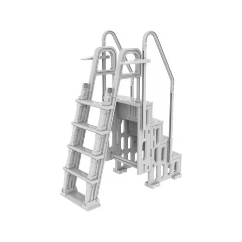 Escalier echelle double piscine " Mario " avec système de sécurité enfant