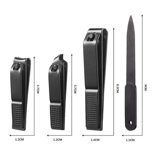 Ensemble De Coupe-Ongles En Acier Inoxydable De Qualité Supérieure - Coupe-Ongles Ultra-Tranchants Pour Les Mains Et Les Pieds, Au Design Ergonomique 