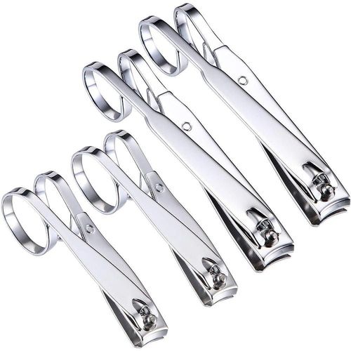 Ensemble De Coupe-Ongles Ez Comfort Grip - 4 Coupe-Ongles À Bords Incurvés Pour Les Mains Et Les Pieds, Pour Un Entretien Facile Des Ongles 