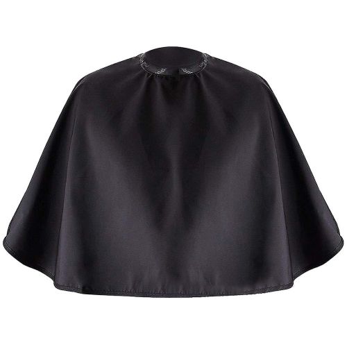 Cape De Coupe Unisexe Imperméable ¿ Robe De Barbier Ajustable Pour Salon Et Maison, Noire, 67 X 80 Cm 