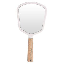 Miroir De Maquillage Portable - Miroir De Barbier Léger Avec Manche Ergonomique En Bois - Cadeau Idéal 