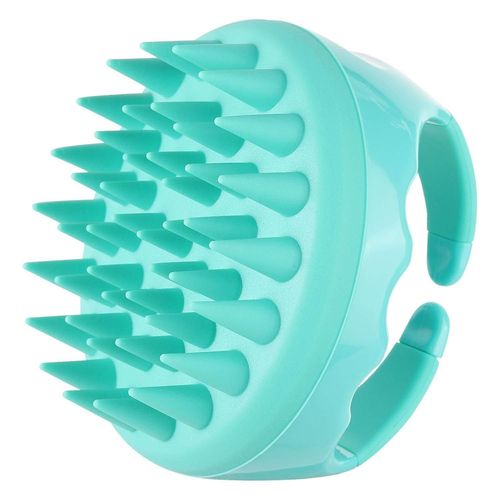 Brosse À Shampoing Massante En Silicone Pour Le Cuir Chevelu ¿ Outil De Soin Capillaire Doux Pour Tous Types De Cheveux, Design Ergonomique, Vert