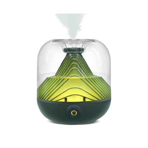 Humidificateur USB à brume fraîche 700 ml avec veilleuse ¿ Silencieux, portable et réglable pour la maison, le bureau et les plantes ¿ Vert