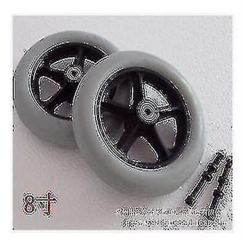 Lot De 2 Roues De Rechange Durables Pour Fauteuil Roulant : Montage Facile, Légères, En Caoutchouc Et Fer, Maniabilité Fluide