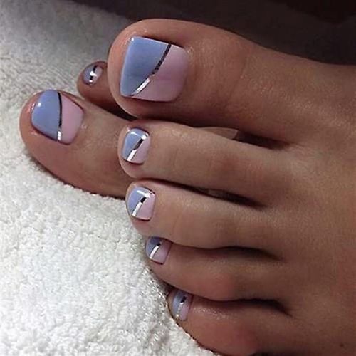 Faux Ongles Acryliques Brillants À Coller Sur Les Pieds ¿ Ensemble De Faux Ongles Carrés Pour Pédicure Avec Autocollants Adhésifs ¿ 24 Modèles Durables Et Élégants 