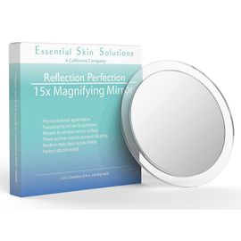 Miroir De Maquillage Grossissant X15 Avec Ventouse ¿ Parfait Pour L'épilation, L'eye-Liner Et Les Voyages ¿ Design Élégant 