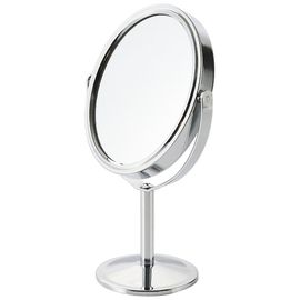 Grand Miroir De Maquillage Éclairé De 20 Cm Avec Grossissement 1x/10x, Pivotant À 360 Degrés Et Design Adapté Aux Voyages 