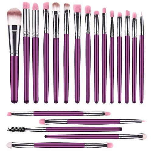Ensemble De 20 Pinceaux De Maquillage Professionnels Pour Une Application Impeccable Du Fond De Teint, Du Fard À Paupières, De L'eye-Liner Et Des Lèvres 