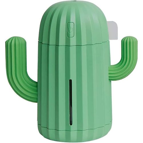 Humidificateur et purificateur d'air USB Cactus - 340 ml, 8 à 10 heures de brume, fonctionnement silencieux, idéal pour la maison et le bureau