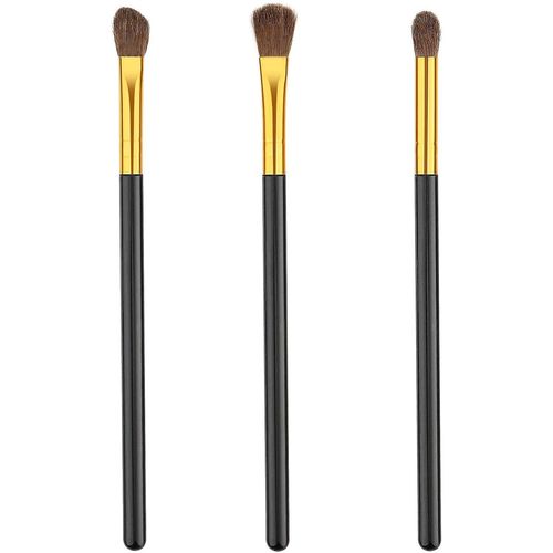 Lot De 3 Pinceaux De Maquillage Pour Les Yeux : Pinceaux Estompeurs, Eye-Liner Et Pli De La Paupière Pour Une Application Impeccable Avec Des Fibres Synthétiques De Qualité Supérieure. 