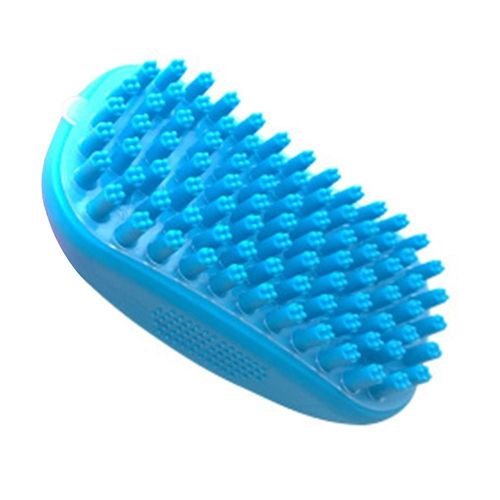 Brosse À Shampoing En Caoutchouc Souple Pour Animaux De Compagnie ¿ Outil De Toilettage Ergonomique Pour Chiens, Massage Doux Et Élimination Facile Des Poils