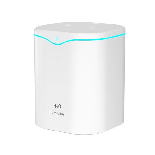 Humidificateur à vapeur froide 2 L avec veilleuse LED, arrêt automatique, doubles buses pour la maison et le bureau - Fonctionnement silencieux