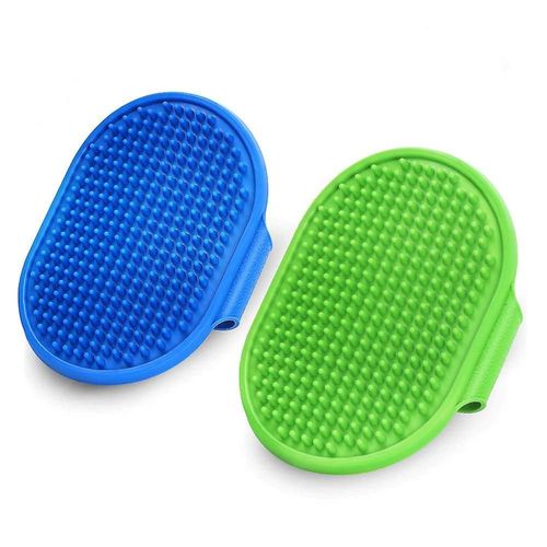 Brosse De Bain Pour Animaux De Compagnie De Qualité Supérieure - Lot De 2 Brosses De Toilettage Pour Chiens Avec Caoutchouc Souple, Manche Ergonomique, Facile À Nettoyer Pour Tous Les Animaux
