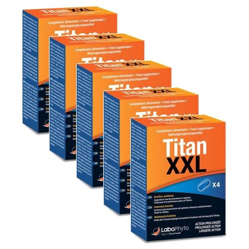 Labophyto Lot De 5 Stimulants Sexuel Rapide Action Prolongée - 4 Comprimés 