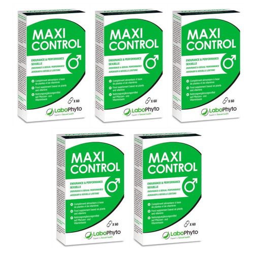 Labophyto Lot De 5 Maxis Control - Cure Retard De L'éjaculation - 60 Gélules 