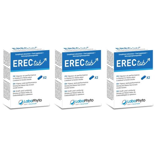Labophyto Lot De 3 Stimulants Sexuel Rapide Erectab - 2 Comprimés 