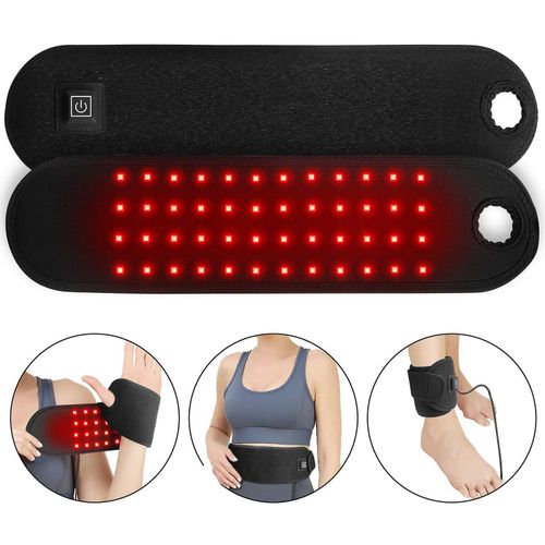 Bracelet De Luminothérapie Rouge - Coussin Lumineux Infrarouge 660 Nm Et 850 Nm Pour Le Soulagement De La Douleur Et La Récupération - 48 Led, Puissance 11 W