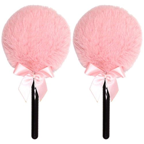 Lot De 2 Houppettes À Maquillage Triangulaires ¿ Douces Et Moelleuses Pour L'application Du Fond De Teint, De La Poudre Libre Et De L'enlumineur 