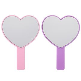 Lot De 2 Miroirs De Maquillage Portables En Forme De C?ur ¿ Miroirs Compacts Et Élégants Pour Les Voyages Et Le Quotidien 