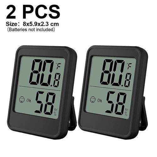 Thermomètre et hygromètre numérique Bran 2 pièces - Moniteur précis du climat intérieur avec grand écran LCD