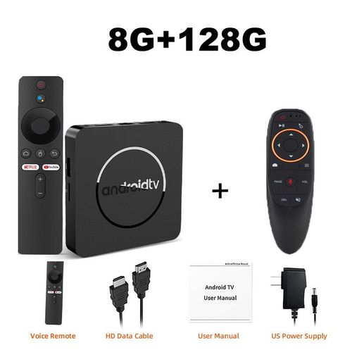 Q10 Android13 8K HDR10 + boîtier de télévision intelligent Allwinner H313 128G double Wifi BT5.0 décodeur lecteur multimédia avec Assistant vocal Google - Type 8G 128G Voice Remot