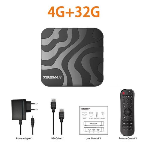 H618 Android 14 T95 Max Smart TV Box,Double Wifi,2.4G & 5.8G,6K,3D Ram,8G Rom,128 Go,64 Go Assistant vocal,Fast Box Media First - Type 4G 32G Normal Remot #A