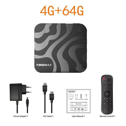 H618 Android 14 T95 Max Smart TV Box,Double Wifi,2.4G & 5.8G,6K,3D Ram,8G Rom,128 Go,64 Go Assistant vocal,Fast Box Media First - Type 4G 64G Normal Remot #A