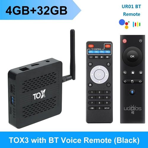 TOBERY-Boîtier Smart TV Android 11,4 Go 32 Go,Amlogic S905tage,2 Stéroïdes R,Wifi 1000M,Internet BT4.1,Support AV1,4K 60fps,Lecteur MultiXXL DLNA - Type TOX3 4G32G ADD BT RC #A