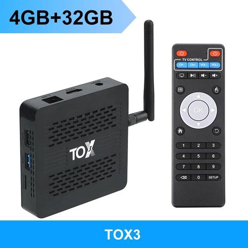 TOBERY-Boîtier Smart TV Android 11,4 Go 32 Go,Amlogic S905tage,2 Stéroïdes R,Wifi 1000M,Internet BT4.1,Support AV1,4K 60fps,Lecteur MultiXXL DLNA - Type TOX3 4G32G #B