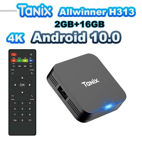 Tanix TX1 Android 10 TV Box 2.4G WIFI 4K HDR 3D 8GB 16GB Allwinner H313 Quad Core lecteur multimédia mondial - Type 2GB 16GB
