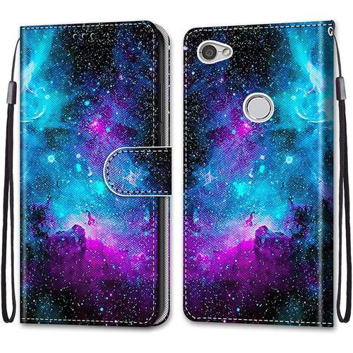 Coque Portefeuille Pour Xiaomi Redmi Note 5a Prime/Note 5a / Y1, Flip Étui Case Position De La Carte Et Fonction Support - Ciel Etoilé