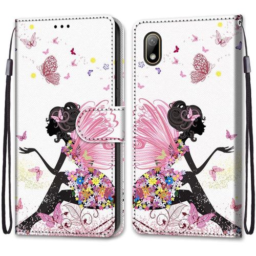 Coque Compatible Avec Huawei Y5 2019 / Honor 8s, Flip Étui Housse Wallet Fente Pour Carte Case - Papillon