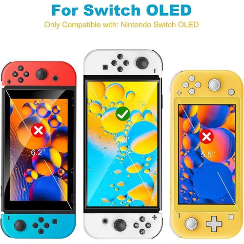2 Pièces] Verre Trempé pour Nintendo Switch OLED, 7 Pouces, 9H