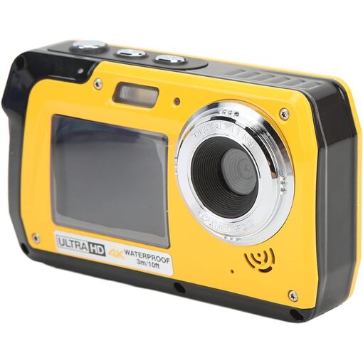 Appareil Photo Étanche YISENCE 56MP 4K Autofocus - Caméra Sous-Marine Double Écran Avec Carte 32Go