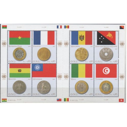 Nations Unies Timbre Drapeaux Des Pays 2006