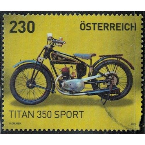 Autriche 2022 Oblitéré Used Moto Titan 350 Sport Y&t At 3498 Su